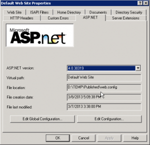 Check ASP.net version