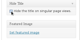 Remove Title WordPress Page